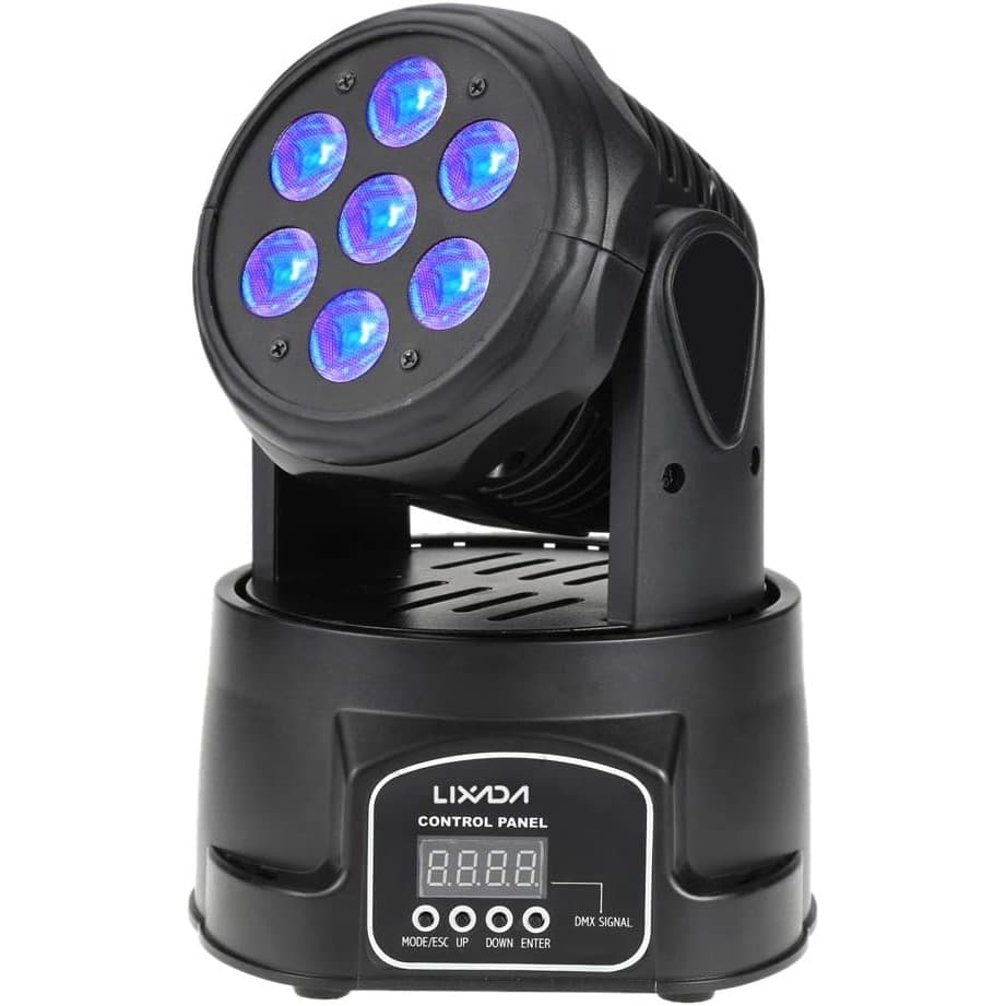 Lixada 7x10W RGBW Mini Moving Head Wash Sahne Işığı — görsel 3